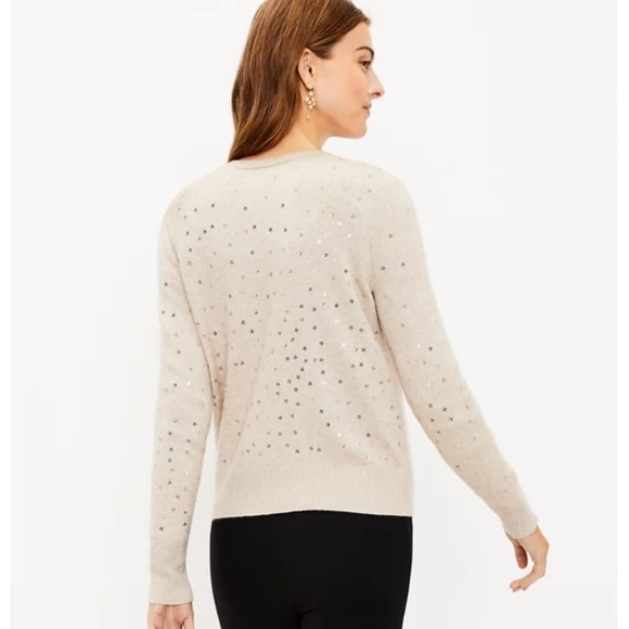LOFT Sweaters Hp Loft Star Sequin Vneck Cardigan Poshmark